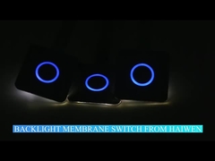 منقوش على زر إيقاف التشغيل التبديل غشاء مقوى مفتاح غشاء الإضاءة الخلفية